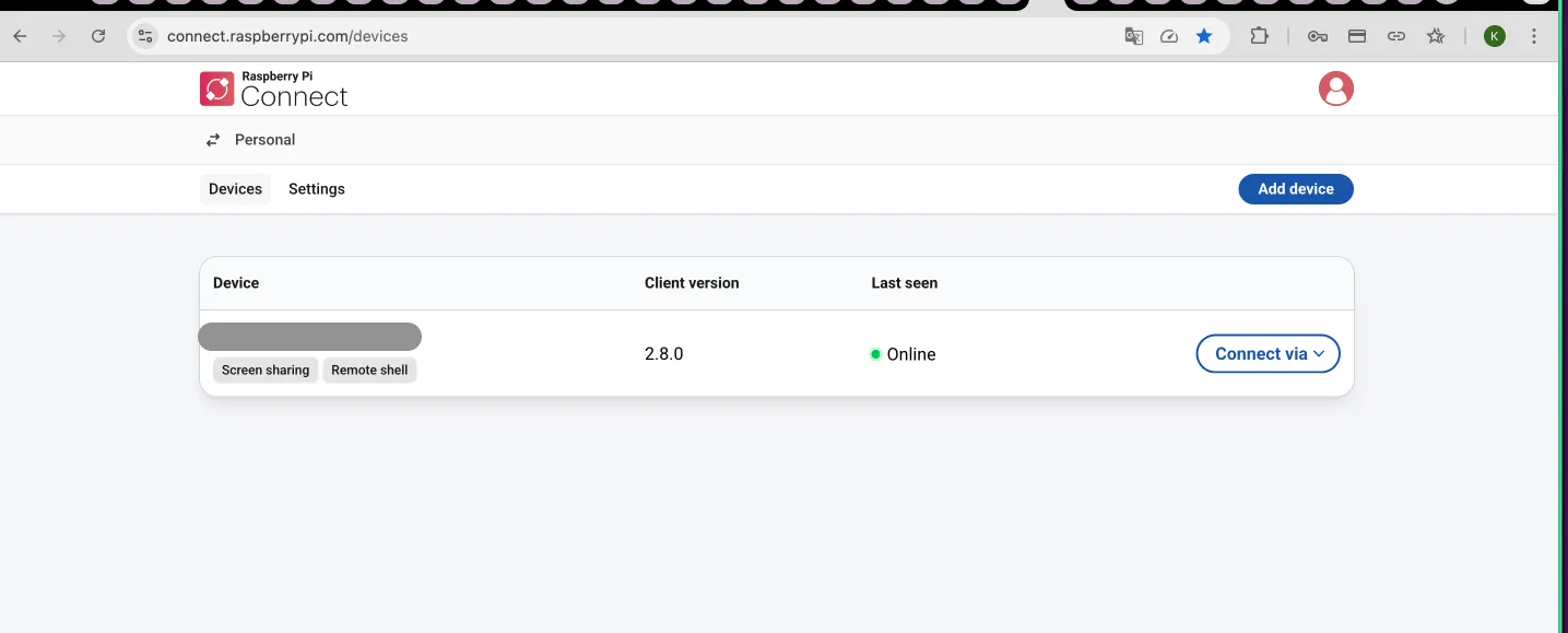 raspberry pi connect dashboard